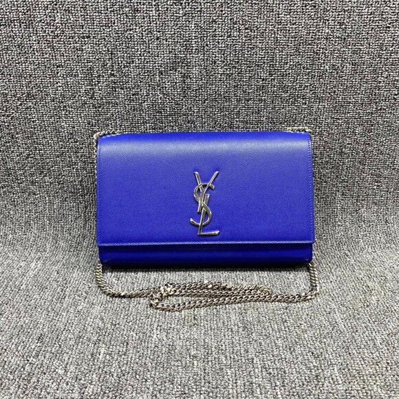 Yves Saint Laurent Handbags - 100% Authentic Saint Laurent Kate Blue Leather Shoulder Bag